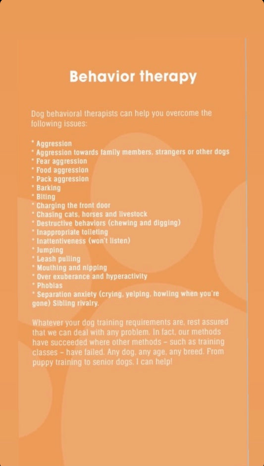 Behavior training